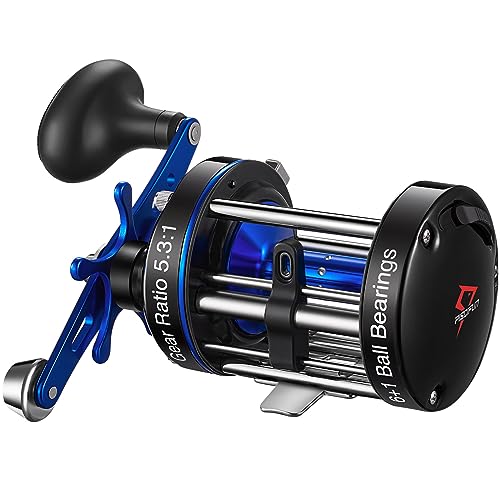 Piscifun Chaos XS Round Baitcasting Reel Saltwater - Blue, 60 Right Hand
