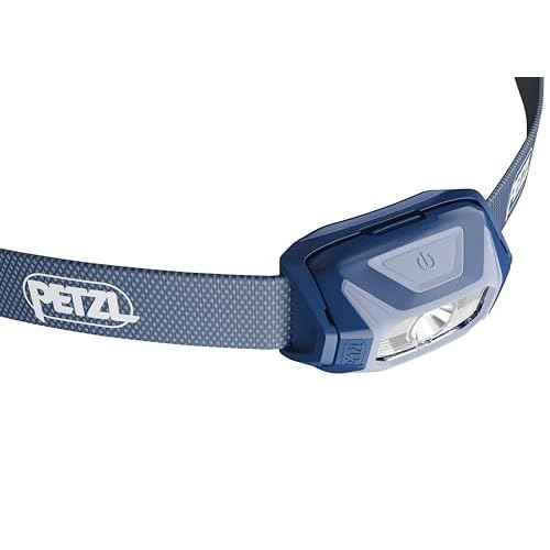 PETZL TIKKINA Headlamp - Compact, Easy-to-Use 300 Lumen Headlamp, Designed for Hiking, Climbing, Running, and Camping - Blue