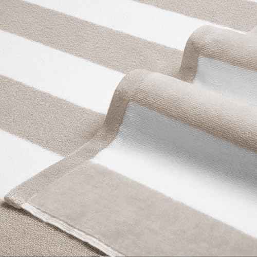 LULUHOME Large Oversized Beach Towel - Big Cotton 36 x 70 Inch Striped Pool Towel, Large Cabana Soft Swimming Towel for Adult Men Women,Chiffon