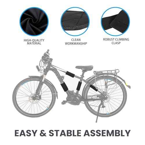 Besudo Bicycle Frame Protector Neoprene Set of 4 ? Frame Protection Ebike for Bicycle Carrier Transport ? Carbon Transport Protection Suitable for Thule Bicycle Carrier ? E Bike Accessories-051