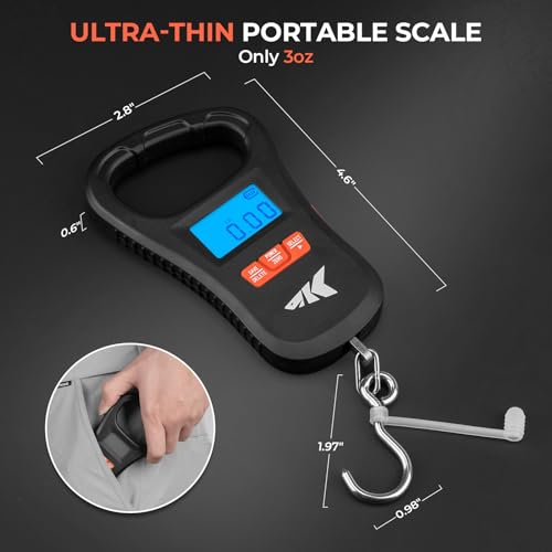 Fishing Scale USB Charging Digital Weighing Scale 65lb Capacity Black