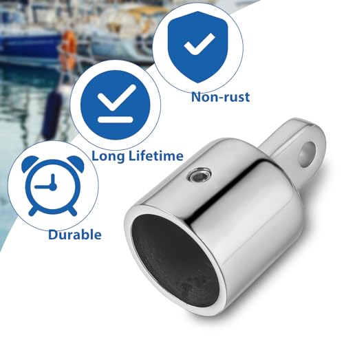Stainless Steel Boat Bimini Top Cap Fits 1 Inch OD Round Tubing - 32mm OD, 25mm ID
