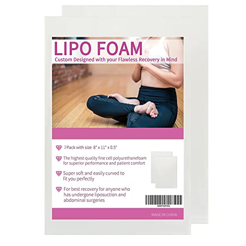 2 Pack Post Surgery Lipo Foam Pads for Abdominal Recovery - Flattening Boards
