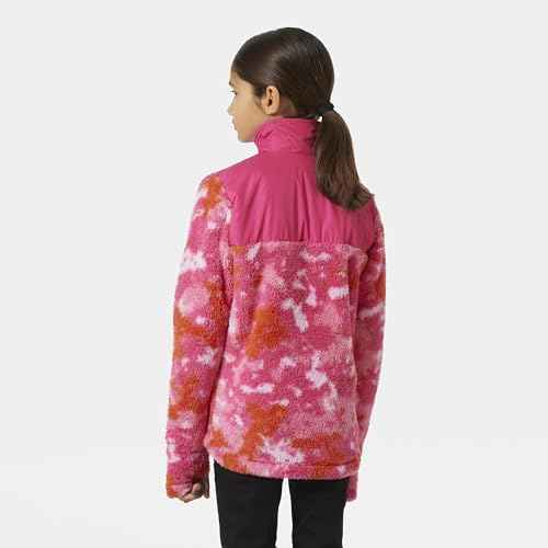 Helly Hansen Kids Champ 1/2 Zip Midlayer Sweater Jacket, 097 Bubblegum Pink Aop, Size 2