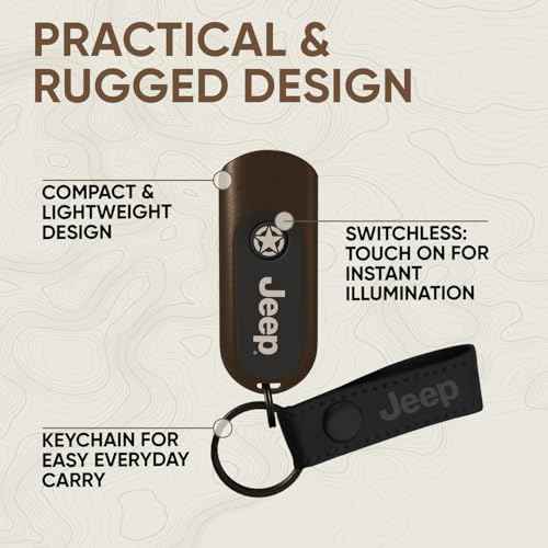 Energizer Jeep Keychain Flashlight, Bright Compact Portable Flashlight Keychain, Touch Tech Auto-Off Feature