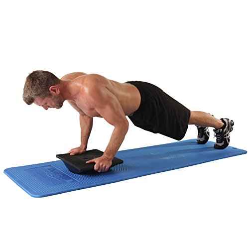 THERABAND Exercise Mat, High Density Professional Floor Mat, Extra Thick, Heavy Duty, Waterproof & Washable Mat for Yoga or Rehab, 75 Inch Long, 2 Foot Wide X .6 Inch Thick, Blue