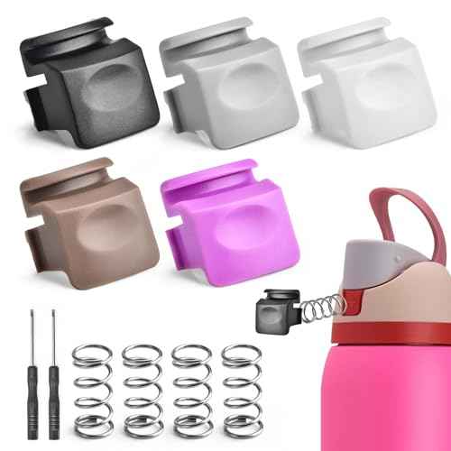 Replacement Button Compatible with Owala FreeSip 19/24/32/40oz,Water Bottle Lid Switch Replacement with Springs and Tiny Screw Driver