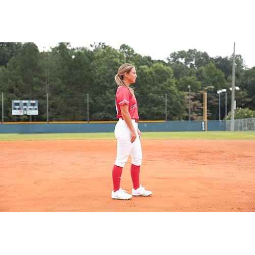 Mizuno Women's Belted Stretch Fastpitch Softball Pant, White, Medium