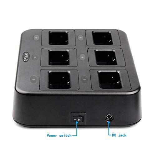 Retevis RT21 H-777S Six-Way Charger, Multi Unit Rapid Gang Charger, Compatible with Retevis RT21 H-777S, RT21V, RT28, RT53 Walkie Talkies and Batteries (1 Pack)