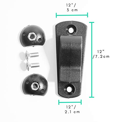 Bicycle Pannier Hooks for Rear Racks Up to 13mm - DIY Mounting Hardware Kit with Bolts and Nuts - Fits Standard 13mm Tubing
