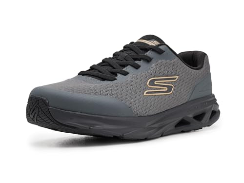 Skechers Men's Glide Step Vortex Avalin Athletic Slip-On Shoes - Charcoal 11.5