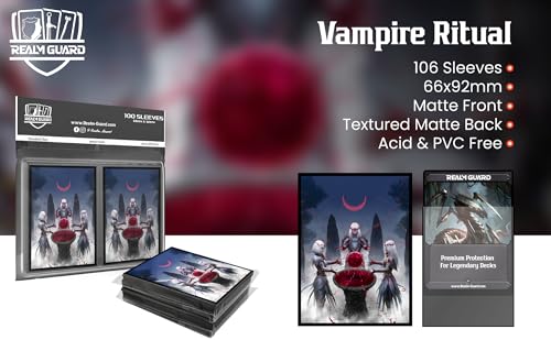 Regular Vampire Ritual Card Sleeves 100 Pack - Hand-Drawn Textured Matte TCG/MTG