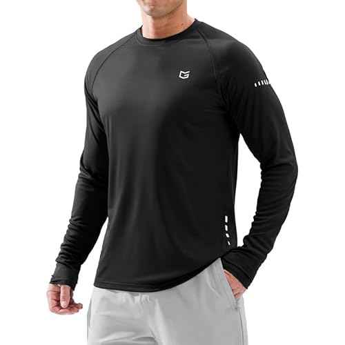 Men's Sun Protection Long Sleeve Shirts UPF 50+ Rash Guard for Men SPF UV Fishing Hiking Running Workout Athletic Shirt