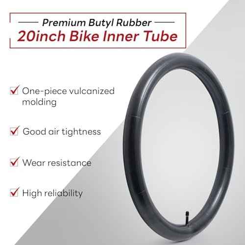 20x2.125/2.2/2.25/2.3/2.35/2.40 Self-Sealing and Self-Healing Bike Tube 20" Replacement Bicycle Tube(Single) Reliable 20 x 2.125-2.40 Inner Tube AV Schrader Valve for Road/Mountain Cycling Scenarios