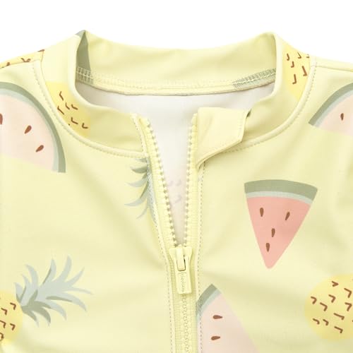 Gerber girls Toddler Long Sleeve One Piece Rashguard Swimsuit