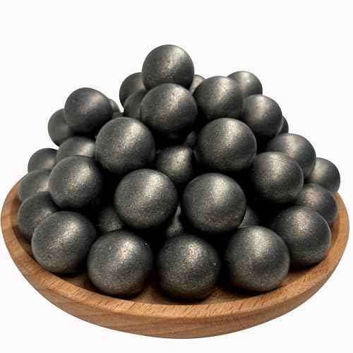 50 X 68 Cal Self Defense Aluminum Balls, Reusable Solid 68 Caliber Projectiles Fit for Byrna SD/Salt Supply S2/ HDS/HDR 68, Solid 7.3 Grams Alu Balls for Target Practice (BLK)