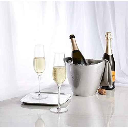 nambe Vie Champagne Bucket | Wine & Champagne Cooler for Parties, Dinner, Kitchen, Bar Cart | Insulated to Keep Wine & Beverages Cold | Gift for Wine Enthusiasts | Made of Metal Alloy