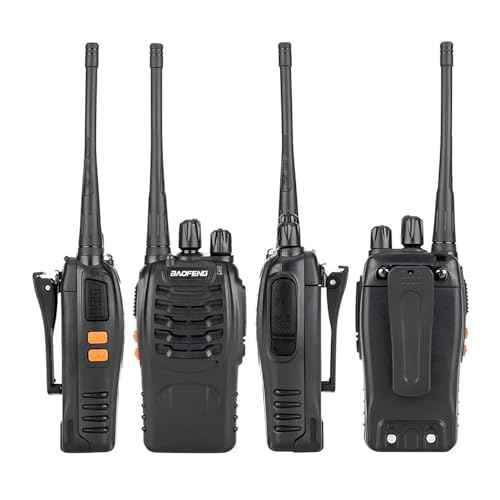 Baofeng Radio 888S Walkie Talkies Rechargeable Walkie-Talkies Long Range with Earpieces for Adults, 2 Way Radios Kids walkie talkies 12 Pack with one Programming Cable