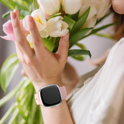 Anti-Scratch TPU Screen Protector Case for Fitbit Versa 4 & Sense 2 - Black & Clear 1.58 Inch