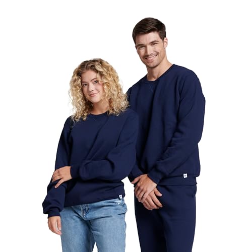 XX-Large Men's Dri-Power Fleece Sweatshirt - Navy, Moisture-Wicking, Cotton Blend