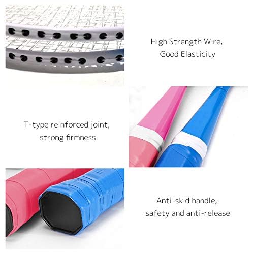 TINTON LIFE 1 Pair Badminton Racket for Boys and Girls Indoor/Outdoor Sport Game(Blue)