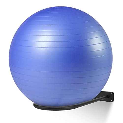 Medicine Ball Rack - Wall Mount Stability Ball Storage Rack(1 Black)