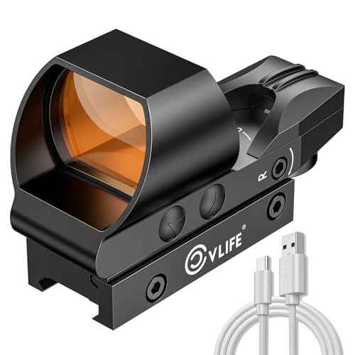 CVLIFE FoxSpook Rechargeable Reflex Sight, 1X28x40mm Red Dot Sight, 4 Adjustable Reticles Red Dot Optics for Picatinny Rail, Red Dot Scope, Paintball Sight Absolute Co-Witness