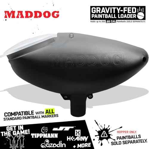 Maddog 200 Round Paintball Loader ? .68 Cal Gravity-Fed Hopper | Universal Paintball Marker Accessory
