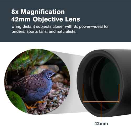 Celestron - Outland X 8x42 Binoculars ? Ideal for Birding and Outdoors ? 42mm Objective Lenses ? Wide 7¡Æ Field of View ? BaK-4 Prisms ? Multi-Coated ? Waterproof and Fogproof