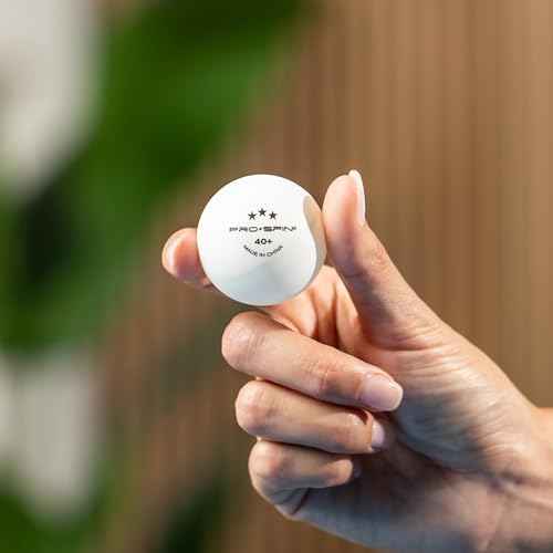 PRO SPIN Ping Pong Balls - 3-Star Premium White Table Tennis Balls | High-Performance 40+ ABS Professional Quality | Ultimate Durability for Indoor & Outdoor Ping Pong Tables