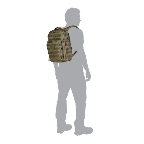 5.11 Tactical Backpack, RUSH 12 2.0 Military Survival Molle Back Pack with Laptop Compartment, Small, 24L, Black, Style 56561ABR