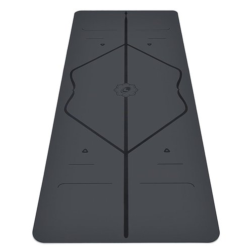 Liforme Original Yoga Mat – Free Yoga Bag Included - Patented Alignment System, Warrior-like Grip, Non-slip, Eco-friendly, sweat-resistant, 4.2mm thick mat for comfort - Grey
