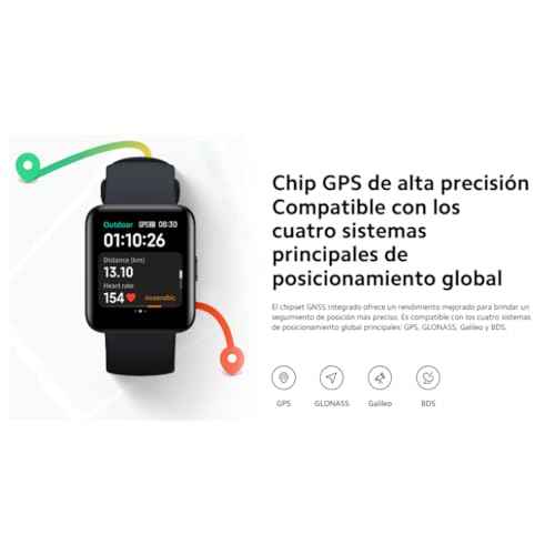Xiaomi Redmi Watch 2 Lite, 100+ Fitness Modes, 1.55" Colorful Touch Display, 5 ATM Water Resistance, SPO©ü Measurement, 24-Hour Heart Rate Tracking, Multi-System Standalone GPS, Black