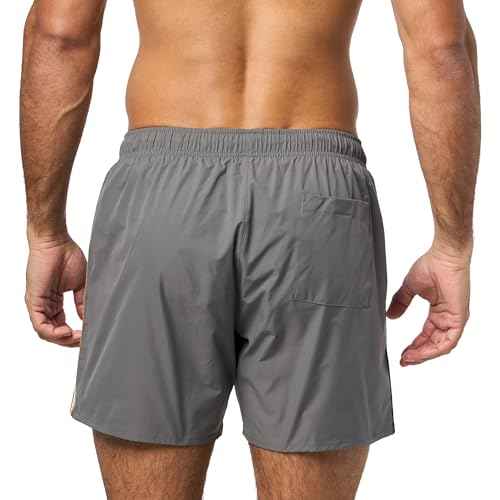 BOSS Mens Iconic Stripe Swim Trunks