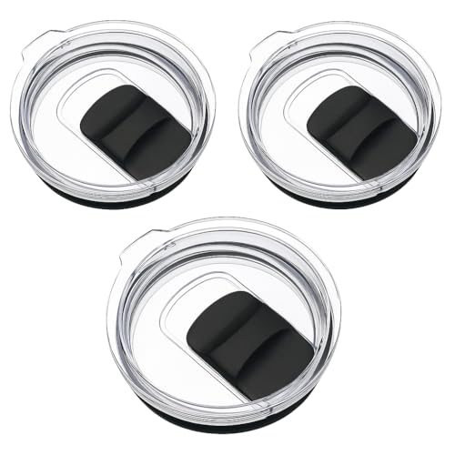 Black 3 Pack Magnetic Replacement Lids for 20 oz Yeti Tumbler & More