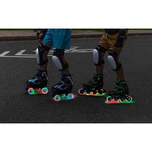MammyGol Adjustable Inline Skates for Kids Boys Girls Youth Beginner with Light up Wheels Ages 4-16