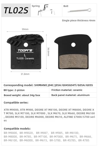 Bike Disc Brake Ceramic Pads Compatible with Shimano and SRAM Models
