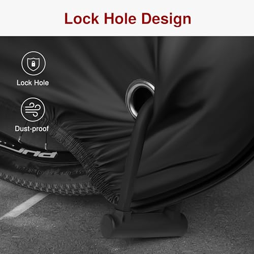 420D Waterproof Bike Cover for 1 Bike - XL Size, Windproof & UV Resistant