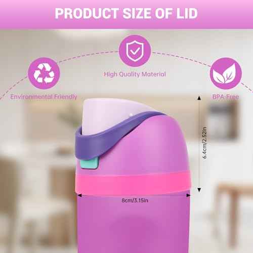 Replacement Lid for Owala Freesip, 2 PCS One Button Water Bottle Top Cap Compatible with OwalaFreesip 16oz 24oz 32oz 40oz, BPA-Free, No Water Leakage Replacement Accessories for Owala,Purple