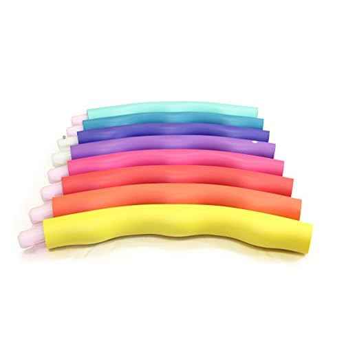 Weighted Hula Hoop, ACU Hoop 3L - 3.3 lb Large, Weight Loss Fitness Workout Sports Hoop with ridges. (Rainbow Colors)
