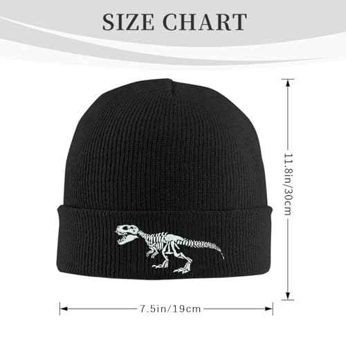 Black Beanie Hat for Men Women Embroidered Knit Winter Beanies Cap