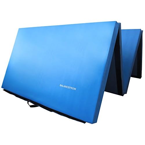 Fitvids All Purpose 4'x8'x2" Extra Thick High Density Anti Tear Gymnastics Gym Folding Exercise Aerobics Mats, Multiple Colors Available