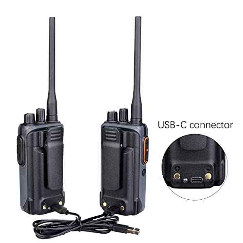Retevis RB17V MURS Radios, 2 Way Radios Long Range,4400mAh Hunting Walkie Talkies Rechargeable, License Free, Local Alarm,Two Way Radios for Skiing Camping Hiking (4 Pack)