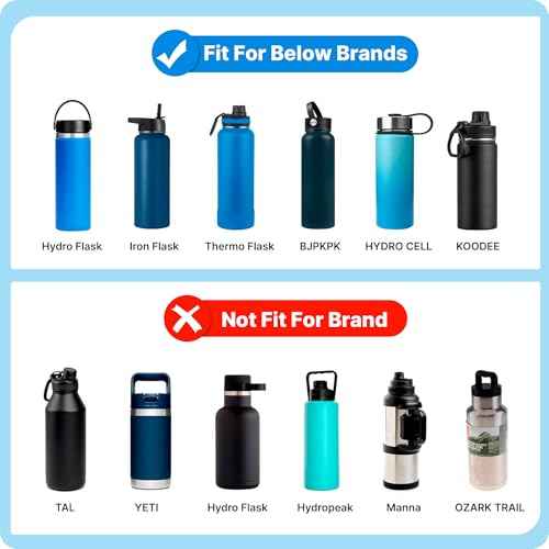 Straw Lid for Hydro Flask Wide Mouth 12-64oz, Replacement Lid with Straw for Hydroflask, Thermoflask, Takeya, koodee Wide Mouth Bottles