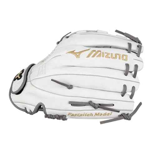Mizuno GMVP1200PF4W MVP Prime Fastpitch Softball Glove 12", Tartan Web, Left Hand Throw, WHITE-GREY