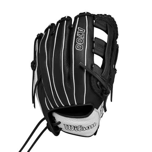 Wilson 2024 A700 12" Infield Fastpitch Glove - Black/White, Left Hand Throw
