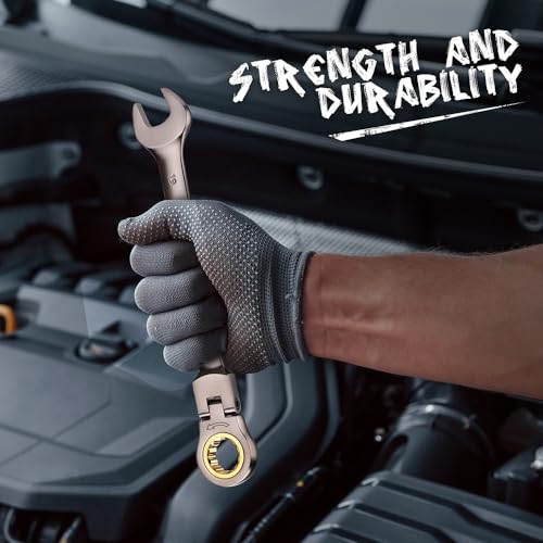 12-Piece Metric Flex-Head Ratchet Wrench Set with Organizer - Pro Edition