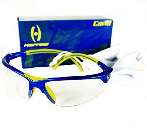 Harrow Covet Eye Guard, Metallic Blue/Yellow