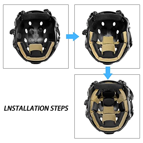 Tactical Helmet Pads - Khaki Universal Replacement Foam Inserts for ACH, MICH Helmets