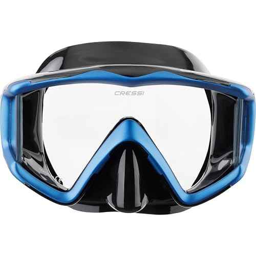 Cressi Perfect View Scuba Diving, Snorkeling Mask in Pure Comfortable Silicone - Available with Different Panoramic Lenses - Liberty Triside: Designed in Italy